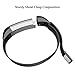 Maledan For Fitbit Alta HR and Alta Bands, Stainless Steel Milanese Loop Metal Replacement Accessories Bracelet Strap with Unique Magnet Lock for Fitbit Alta HR and Alta Black Large