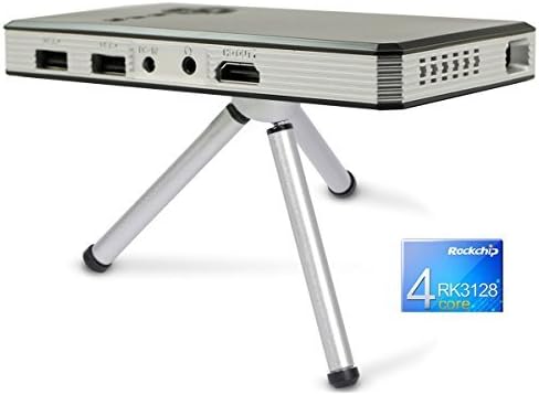 Mini Projector, LiveTV.Direct M9T Touch Panel Android Smart Portable Projector Slim Wireless Bulit-in 5000mAh Batteries and LiveTV.Direct Services (2GB/16GB)