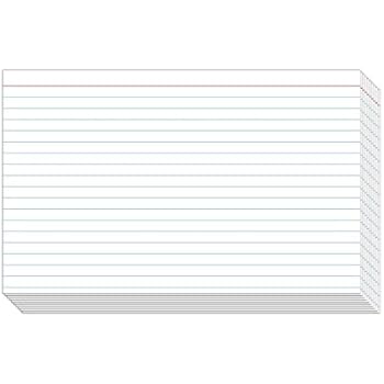 Ruled Index Cards, On 100lb Heavyweight Thick White Cover Stock.
