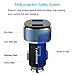 Palumma Car Charger, 4.8A/24W Dual USB Fast Charger with Car Voltage Meter and Current Detection, 12V to USB Zinc Alloy Charger Adapter for iPhone Xs X 8 7 Plus, Galaxy S9 S8 S7 S6, LG, Sony (Blue)