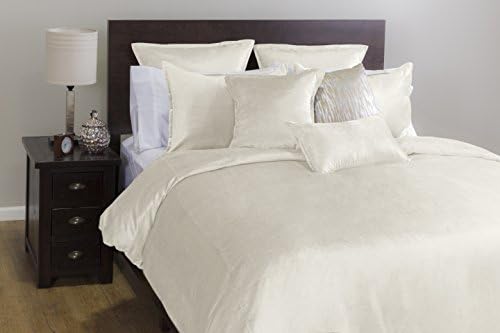 Velvet Duvet Cover and Shams - 3 Piece Set (Full/Queen 92 x 88", Pearl)