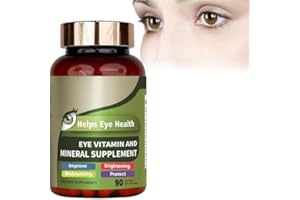 ISRONUY Eye Vitamin & Mineral Supplement with Lutein, Zeaxanthin, Supports Eye Strain, Vision Health for Adults with Vitamins C & E, Vegan Eye Vitamins Supplement - 90 Capsules (1pc)