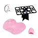 Moreslan Makeup Brush Cleaning Kit, including 28 Holes Brush Drying Tower, Silicone Gel Makeup Brush Cleaning Mat and Brush Egg,Scrubber Tool(Pink)