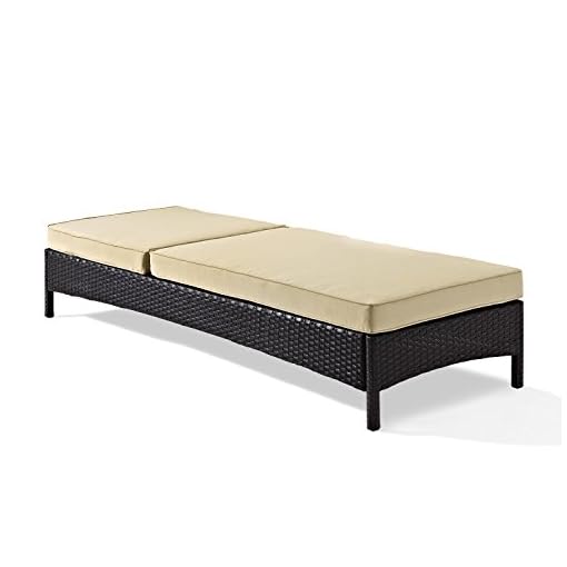 Crosley Furniture Palm Harbor Outdoor Wicker Chaise Lounge with Tan