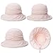 Siggi Ladies UPF50+ Crushable Bucket Boonie Sun Hat Fishing Hiking Sunhats w/ Chin Cord Pink