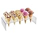 Clear Acrylic Ice Cream Cone Holder Stand 10 Holes to Display Snow Cones Sushi Hand Rolls Popcorn Candy French Fries Sweets Savory, Ice Cream Recipe Ebook Included