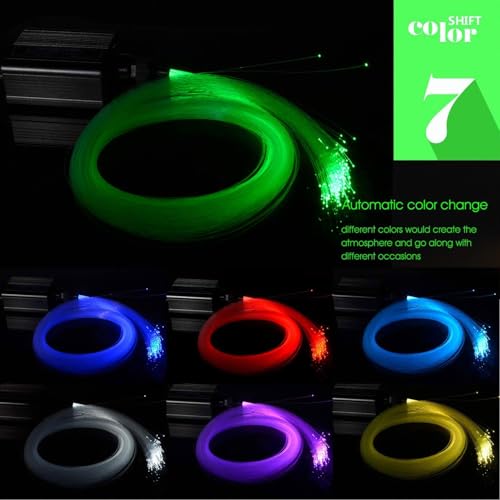 DEWEL Fiber Optic Light, 16W RGBW Starry Sky, 450pcs 0.75mm*2m LED for Home/Car, 28 Key Remote Control/Starry Sky Ceiling Lights Kit for Ceiling Room Decor