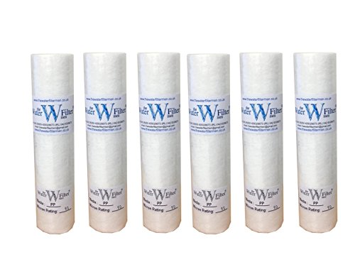 10" PP Sediment 10mic Sediment Particle Water Filter Cartridge 10 Micron (6 Pack)