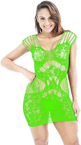 Ellymi Sexy Lingerie Bag Hip Skirt Mesh Skirt Lace Accent Bodysuit One Piece (Not Including G-String,Bra)