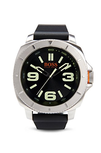 BOSS Orange Men's 1513107 Sao Paulo Stainless Steel Watch with Black Silicone Band