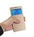PASONOMI Galaxy Note 5 Case, [Smart Window View] Samsung Galaxy Note 5 Folio Wallet Case - Slim Flip Leather Case for Samsung Galaxy Note 5 (View Series Golden)