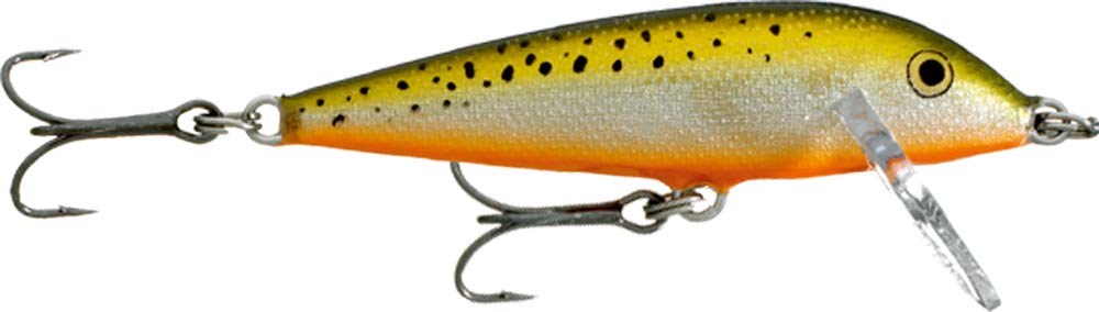 Rapala CountDown Lure with Two No. 10 Hooks, 0.9-1.8 m Swimming Depth, 5 cm Size, Redfin Spotted Minnow