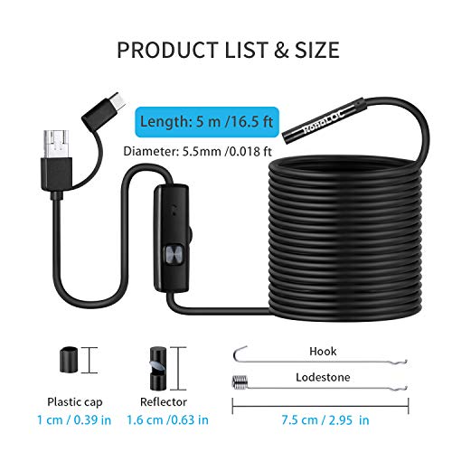 6 USB+Endoscope+Inspection+Borescopes+Waterproof