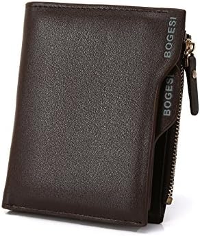 Men's Casual Wallet Business Card Pack Leather Handbag Purse Youth Soft Skin Short Paragraph Wallet (Coffee)