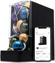 Java Smart Coffee Pod Holder with Amazon Dash Replenishment for Nespresso Capsules and Keurig K-Cups - Black