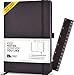 Undated Planner Daily/Weekly / Monthly Planner Organizer - A5 Non-Dated 12 Month Academic Agenda by Bullet Keeper, Black Leather Hardcover (A5)