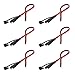 SAE Connector DC Power Extension Cable 16 AWG Automotive Battery Quick Disconnect Pigtail Wire Harness with Dust Cap (6 Pcs 1.2 Foot)