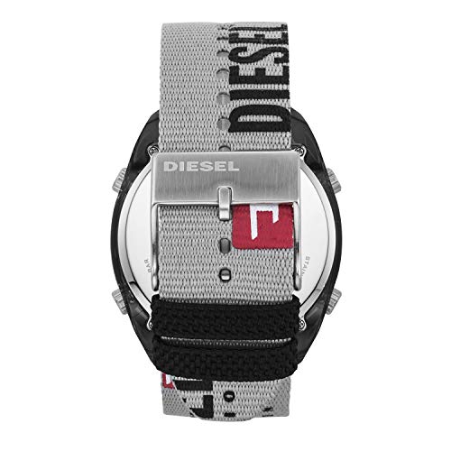 Diesel Men's 46mm Crusher Digital Lightweight Nylon LCD Display Watch