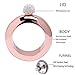 Humphrey Amelia Boozy Bangle Bracelet Flask Rose Gold Flasket with Funnel (3.5oz Rosegold with Rhinestones lid)