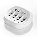 EBL 2 Pack High Volume 600mAh 9V 6F22 Lithium-ion Rechargeable Battery with 4 Bay 9V Li-ion Battery Charger