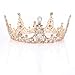 Barode Rose Gold Wedding Crowns and Tiaras Crystal Bride Queen Crowns Opal Rhinestone Bridal Wedding Hair Accessories for Women