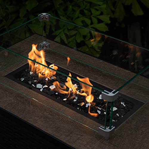 SHINESTAR 15 LB Fire Pit Glass, Reflective Fire Glass for Propane Fire