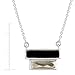 Silpada 'Double Bar' Natural Agate & Pyrite Necklace in Sterling Silver