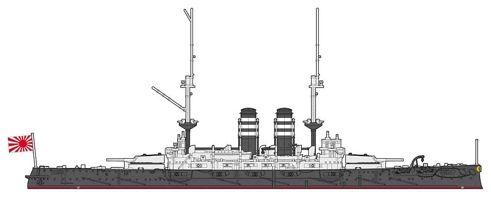 Hasegawa 1:700 IJN Battleship Mikasa - Duty And Service Remembered For 120 Years with Figure