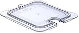 Carlisle 10317U07 StorPlus Sixth Size Polycarbonate Universal Flat Surface Notched Food Pan Lid, Clear