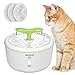 EPICKA Sprout Pet Fountain, 2L/67oz Cat Water Fountain with LED Indicator, Quiet Pump and 3 Triple-Action Filters, BPA-Free Automatic Dog Water Dispenser (Green)
