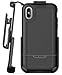 Encased Clip Holster iPhone X/iPhone Xs Belt Case, (Rebel Series) Heavy Duty Protective Cover Compatible with Apple iPhone X (Black)