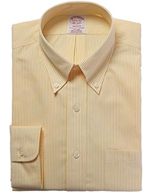 Mens Madison Fit Dress Shirt, 18 36/37, Yellow