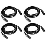 10.2ft Flexible DMX Cable, MFL 3 Pin Signal XLR Male to Female Cable Wire for Stage Lighting DJ Lights, 4 Packs
