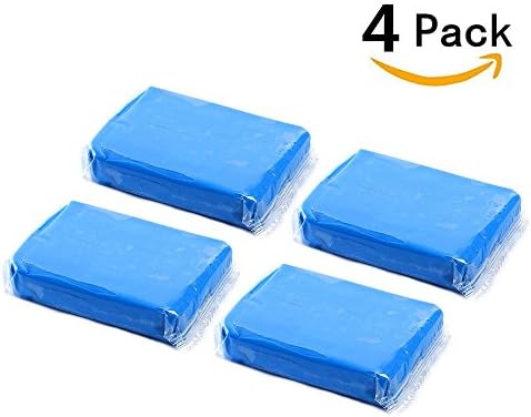 Car Clay Bar 100 Gram Premium Auto Detailing Magic Clay Bar Cleaner Blue 4 Packs