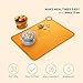 Silicone Baby Placemats for Children Kids Toddlers, Cute Stone Baby Placemats Travel with Raised Edge, Waterproof, Portable, Easy to Clean, Dishwasher Safe, BPA Free, Orange