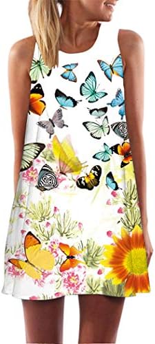 Women Dress Daoroka Sexy Plus Size Off Shoulder Floral Print Sleeveless Casual Loose Evening Party Maxi Beach Mini Skirt
