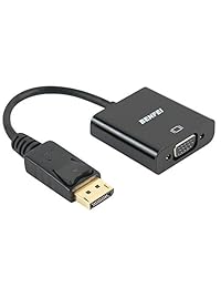 BENFEI Conversor DisplayPort a VGA, cable macho a hembra chapados para Lenovo, Dell, HP, ASUS.