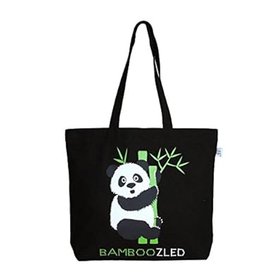 EcoRight Reusable 100% Cotton Canvas EcoFriendly Large Tote Bag PrintedBamboozled Panda