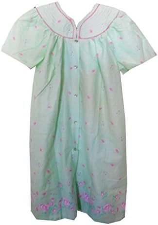 Trapunta Plisse Snap Front Duster Housecoat SM-3XL 8 Colors!