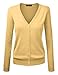 MBJ Womens Long Sleeve Button Down Classic Knit Cardigan Sweater