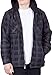 Visive Lined Flannel Sherpa Jacket for Men Thick Fleece Heavy Zip up Hoodies Big and Tall Plaid Quilted Mens Flannel Jackets Large Black