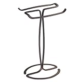 InterDesign Axis - Free Standing Towel Rack for Bathroom Vanities - Bronze - 7.6 x 6.2 x 13.8 inches (Kitchen)