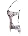 Surenow Women's One Piece High Neck Cut Out Bikini Bathing Suits Retro Swimwear