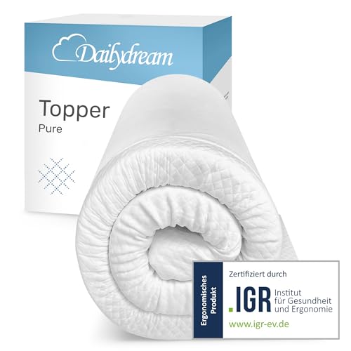 Dailydream Topper 90x200cm aus Memory Foam, 7 cm hoch