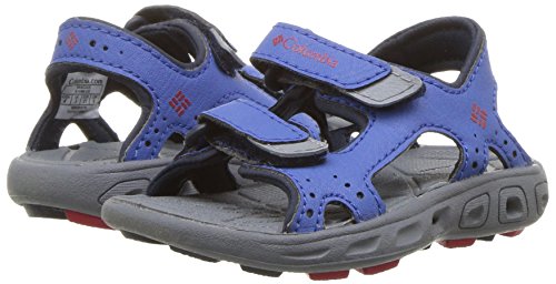 Columbia Baby Techsun Vent Sport Sandal, Stormy Blue, Mountain Red, 7 Regular US Toddler