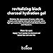 BOSCIA Revitalizing Black Charcoal and Vitamin C Daily Hydration Gel Face Moisturizer, Vegan, Cruelty Free, Natural & Clean Skincare, 1.7 Fl Oz