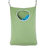 Laundry Nook Door-Hanging Laundry Hamper with Stainless Steel Hooks (Green) (Kitchen)
