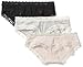 Amazon Brand - Mae Women's Super Soft Cotton Hipster Underwear with Lace, 3 Pack