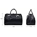 Leathario Mens Genuine Leather Overnight Travel Duffle Weekend Bag (Black-141)