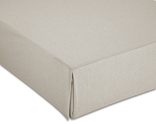 Martina Home Overtrek voor boxspringbed, ivoorkleurig, voor bedden van 80 cm breed